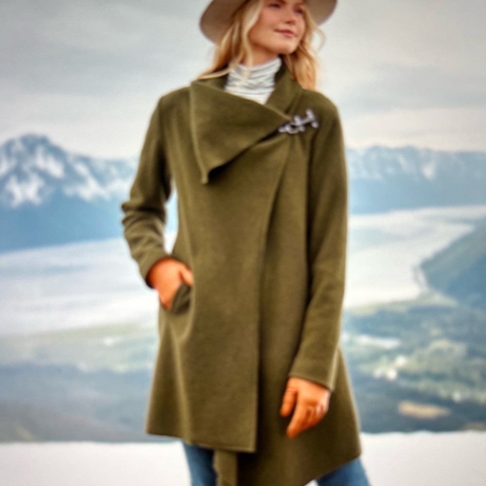 Garnet Hill asymmetrical wool coat